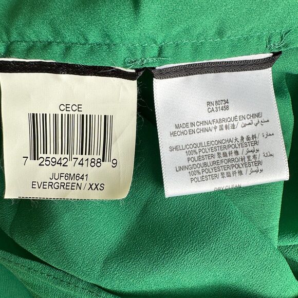 BCBGMaxAzria Evergreen CECE One Shoulder Dress Size XXS New - Picture 7 of 8